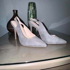 Cupid Gray Slingback Heels